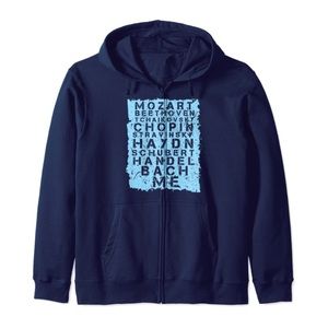 NWT Classical Composer Navy Zip Up Hoodie